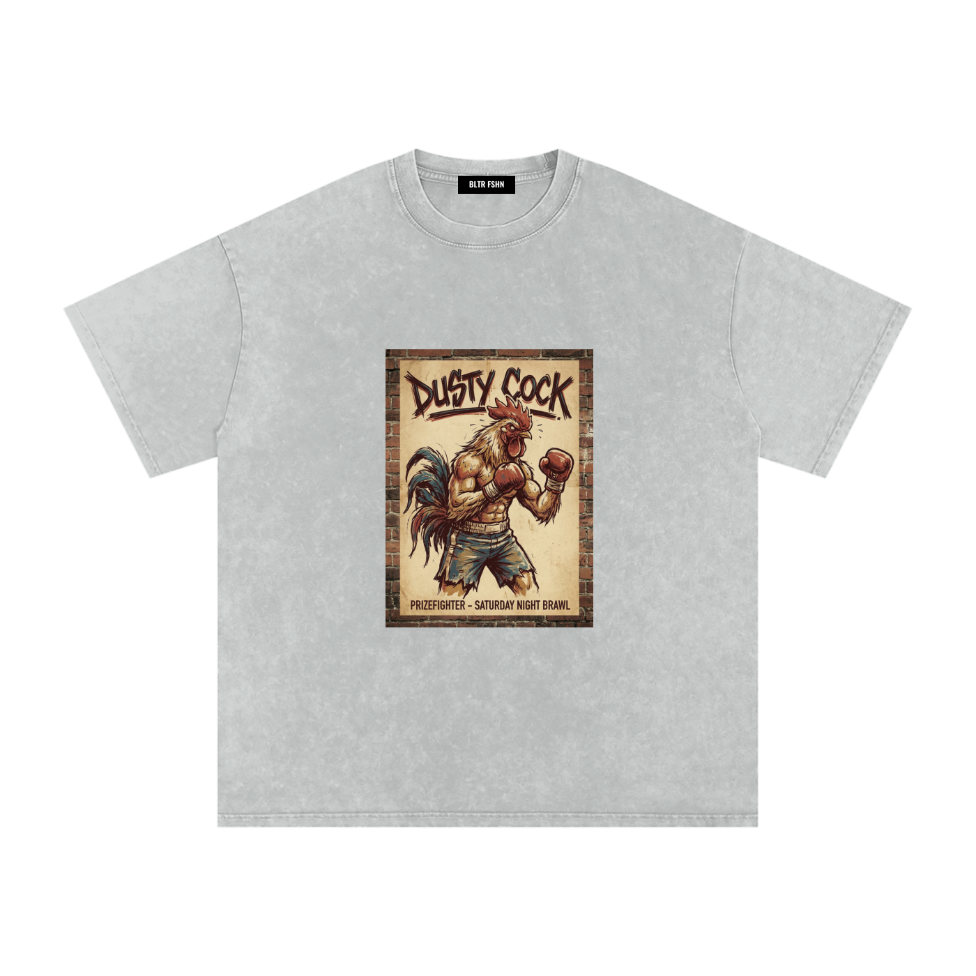 Snow Washed Oversized Cotton T-Shirt