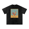 Desert Rooster Outlaw Graphic Tee – Heavyweight 100% Cotton, Vintage Wash