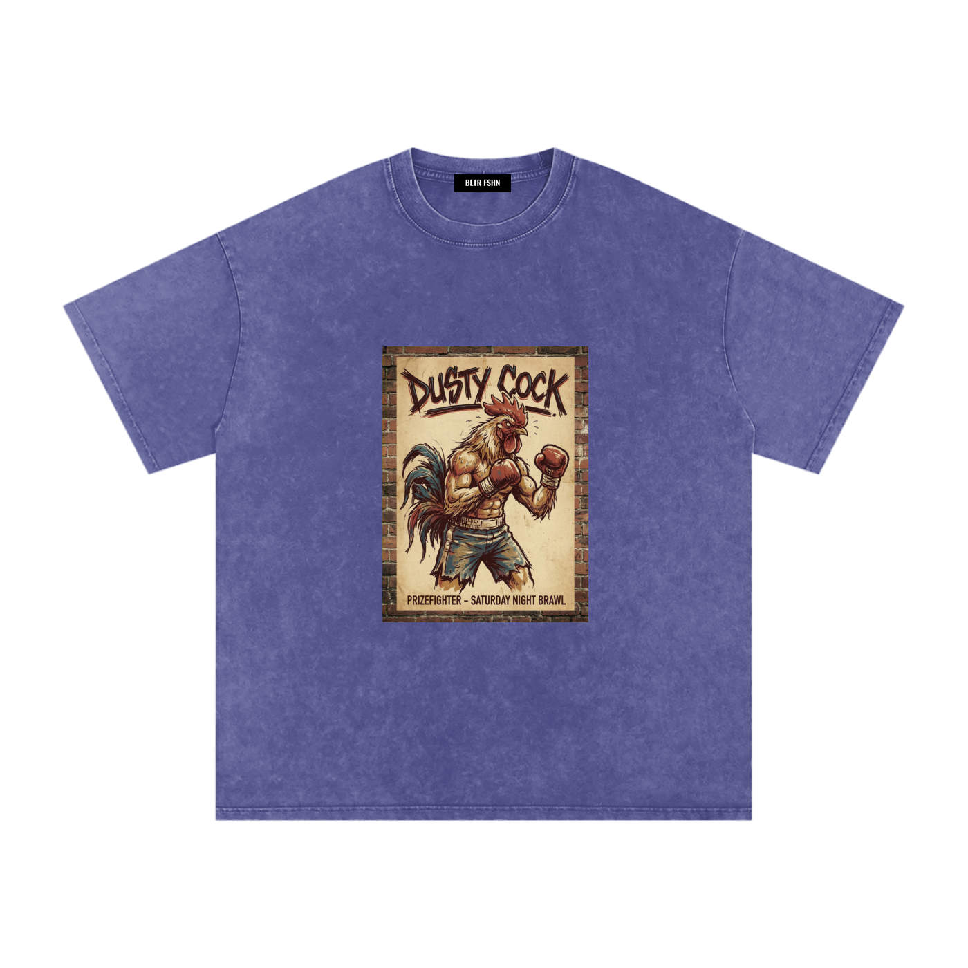 Snow Washed Oversized Cotton T-Shirt