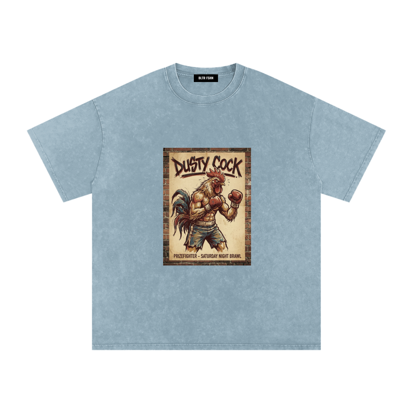 Snow Washed Oversized Cotton T-Shirt