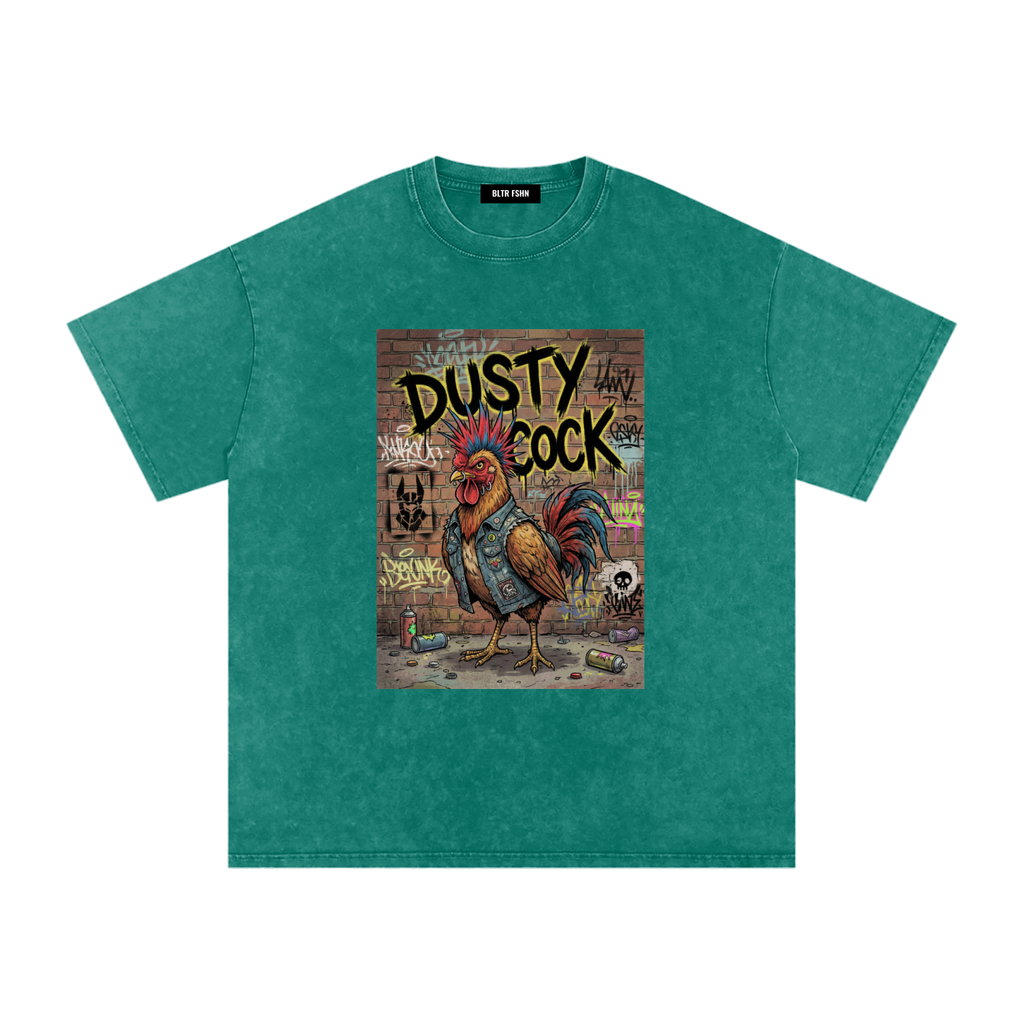 Snow Washed Oversized Cotton T-Shirt