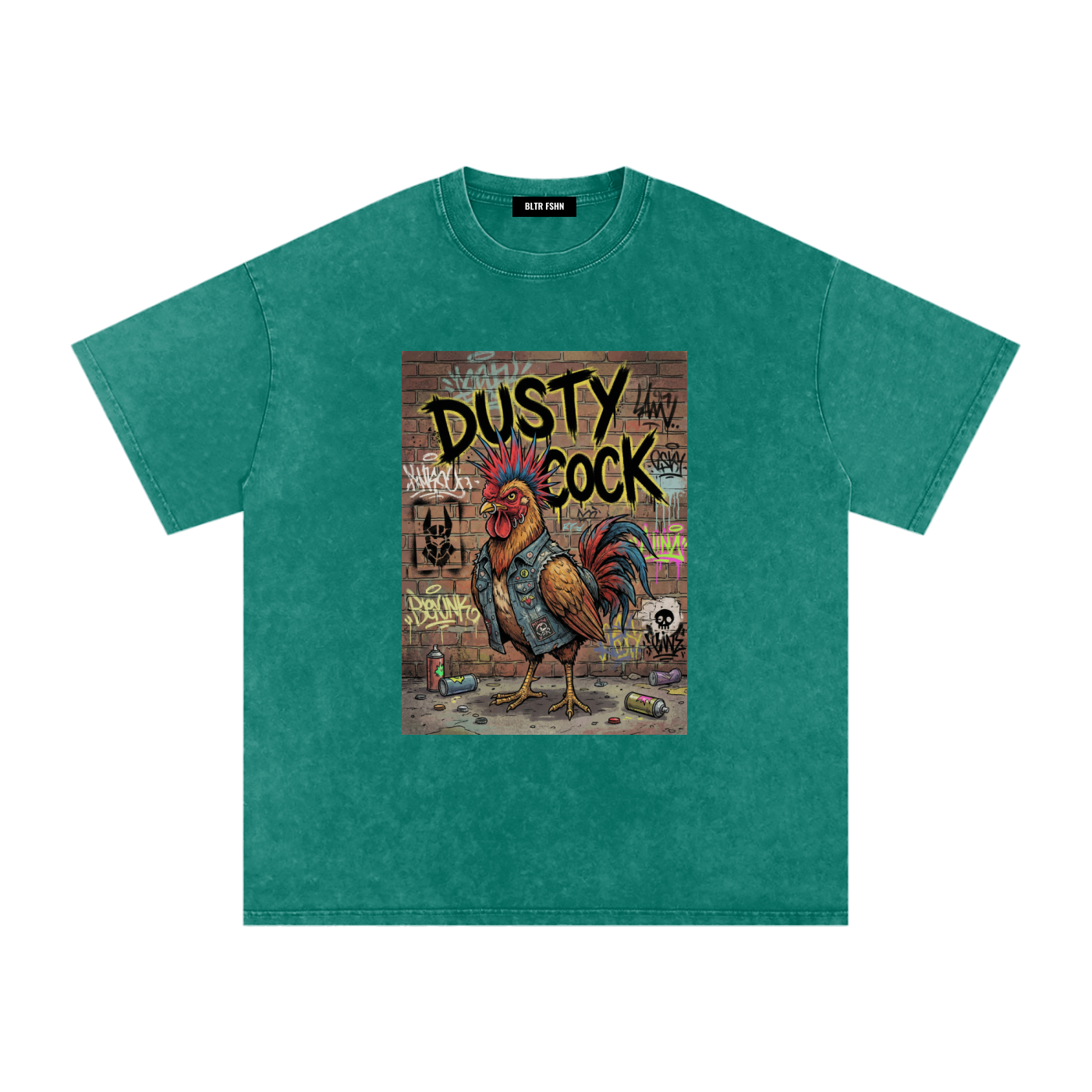 Snow Washed Oversized Cotton T-Shirt