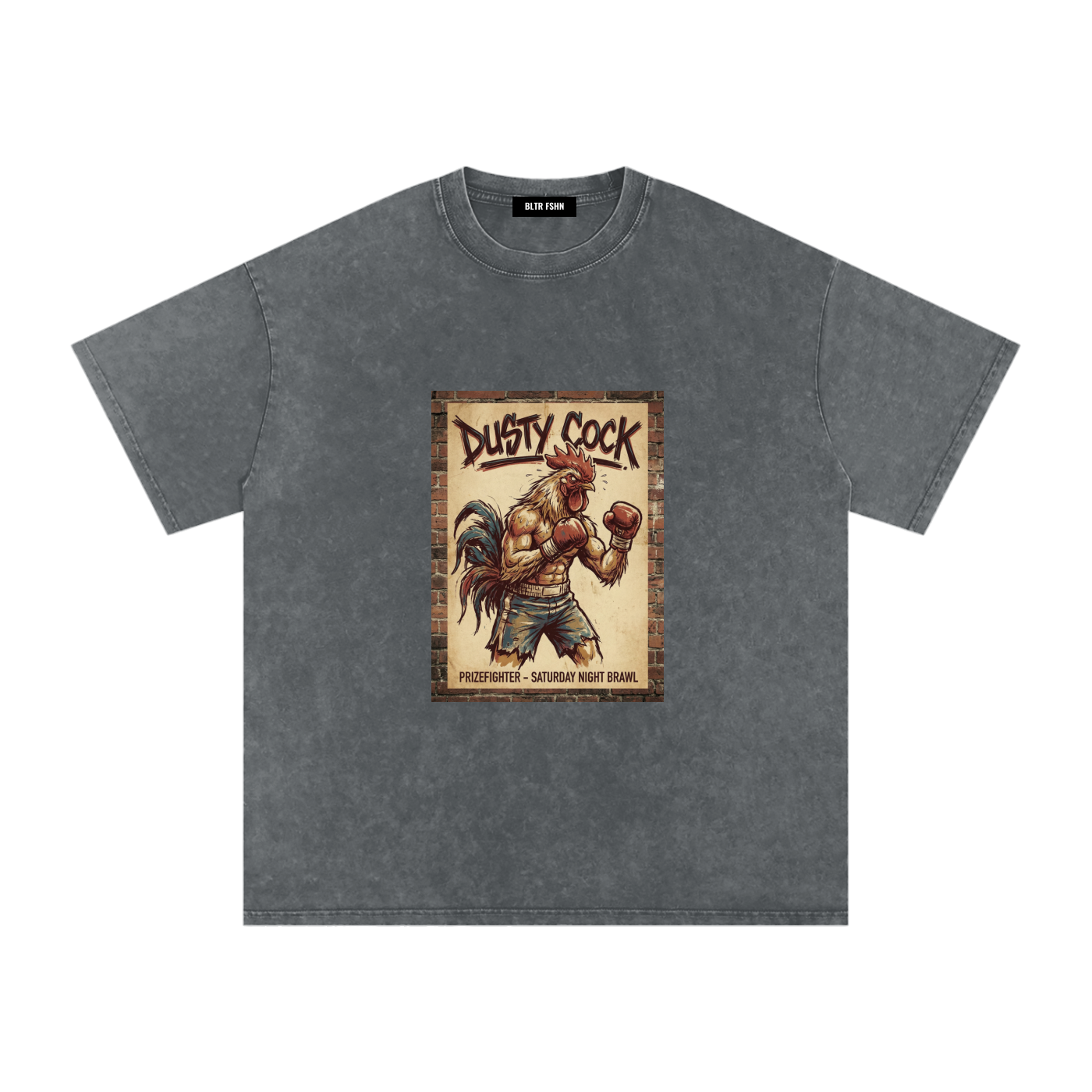 Snow Washed Oversized Cotton T-Shirt