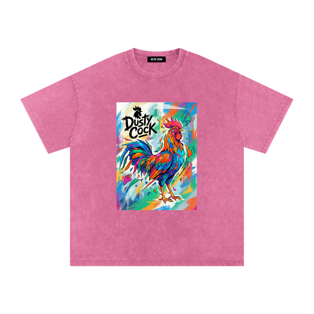 Snow Washed Oversized Cotton T-Shirt
