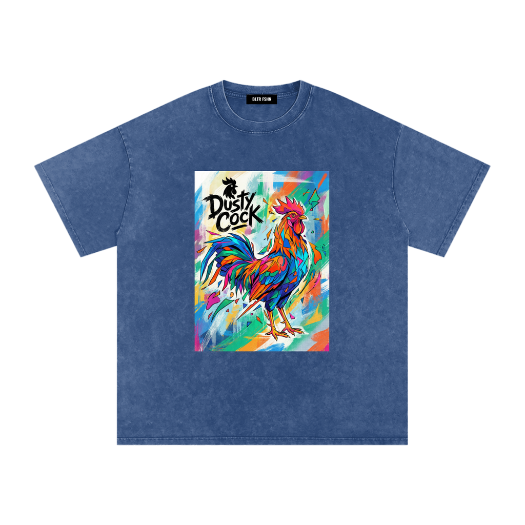 Snow Washed Oversized Cotton T-Shirt