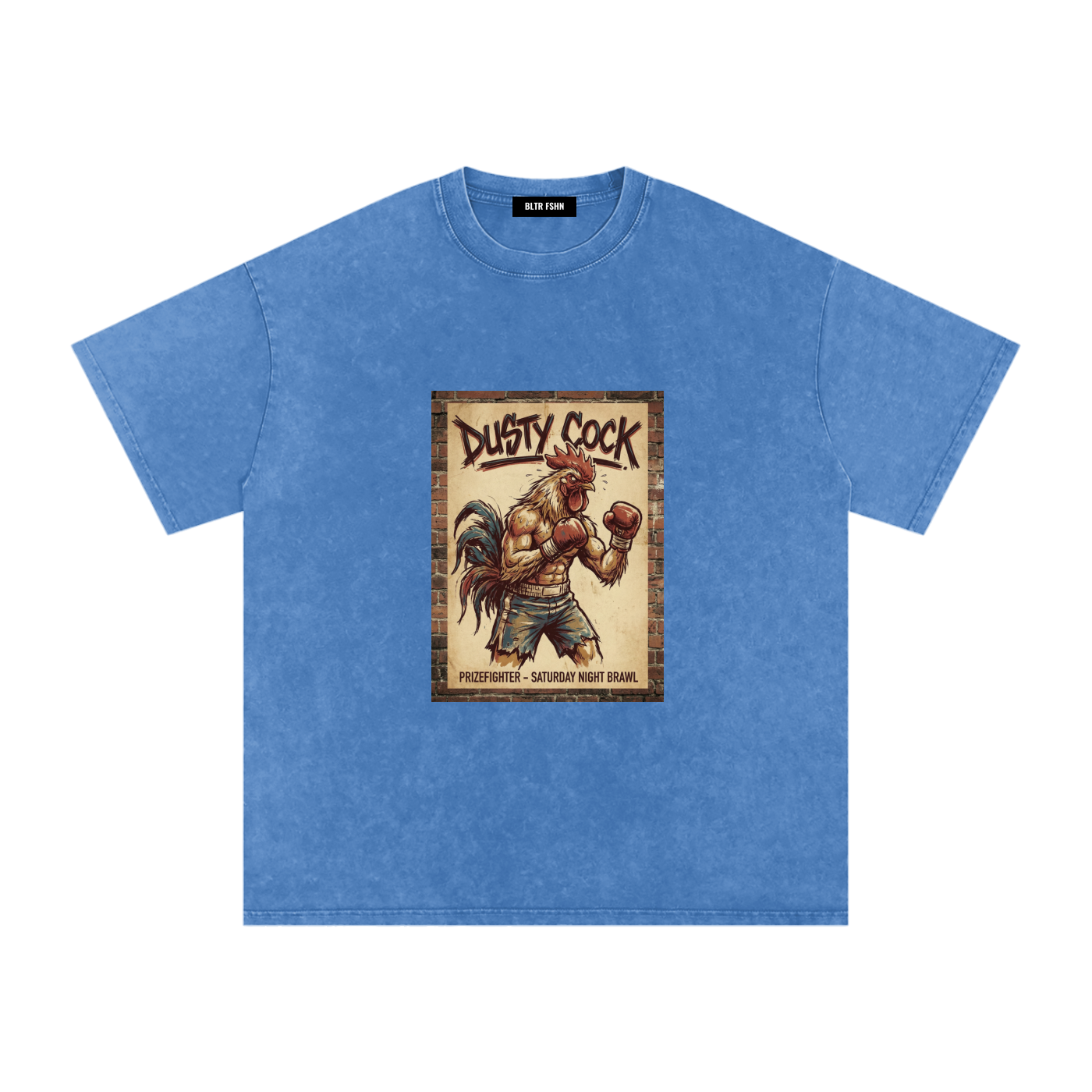 Snow Washed Oversized Cotton T-Shirt