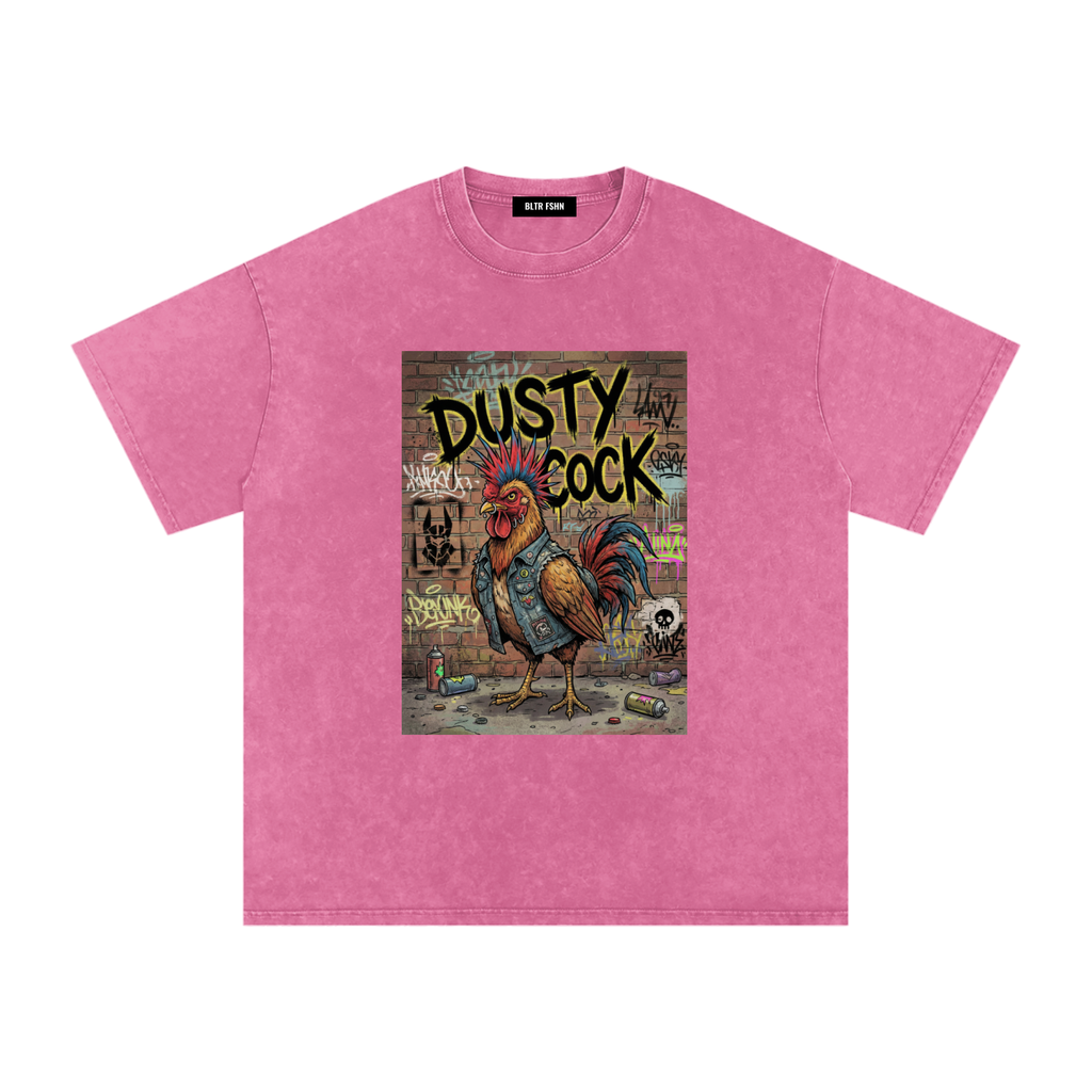 Snow Washed Oversized Cotton T-Shirt