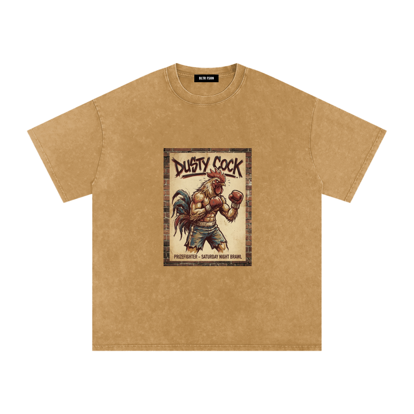 Snow Washed Oversized Cotton T-Shirt