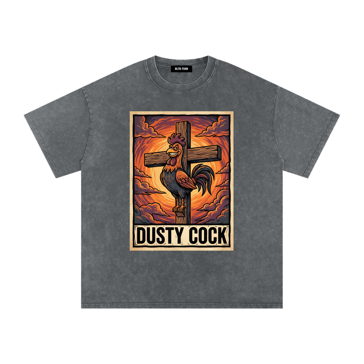 Snow Washed Oversized Cotton T-Shirt