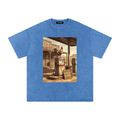 Dusty Cock, Desert Rooster Cowboy Graphic Tee – Heavyweight 100% Cotton, Vintage Wash