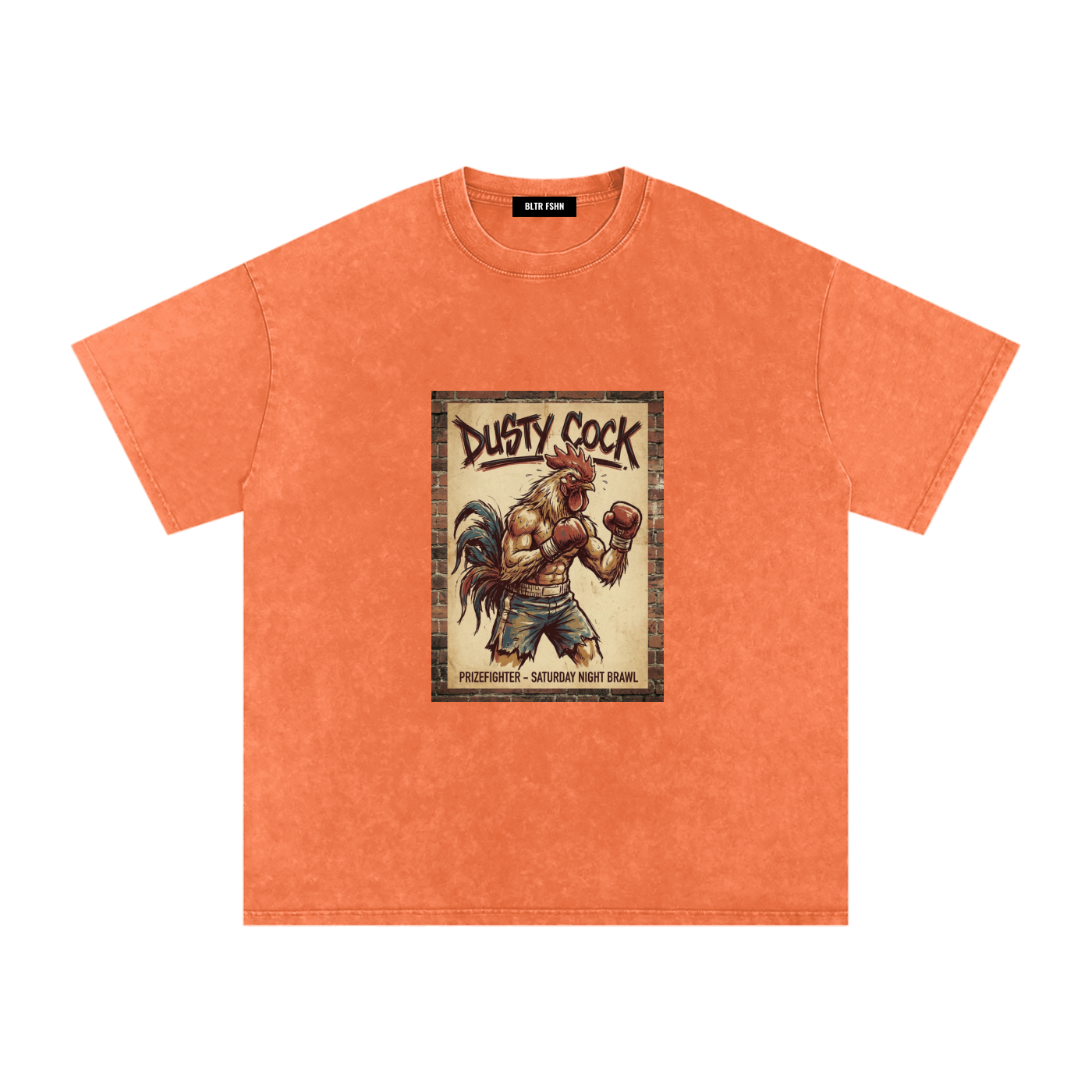 Snow Washed Oversized Cotton T-Shirt