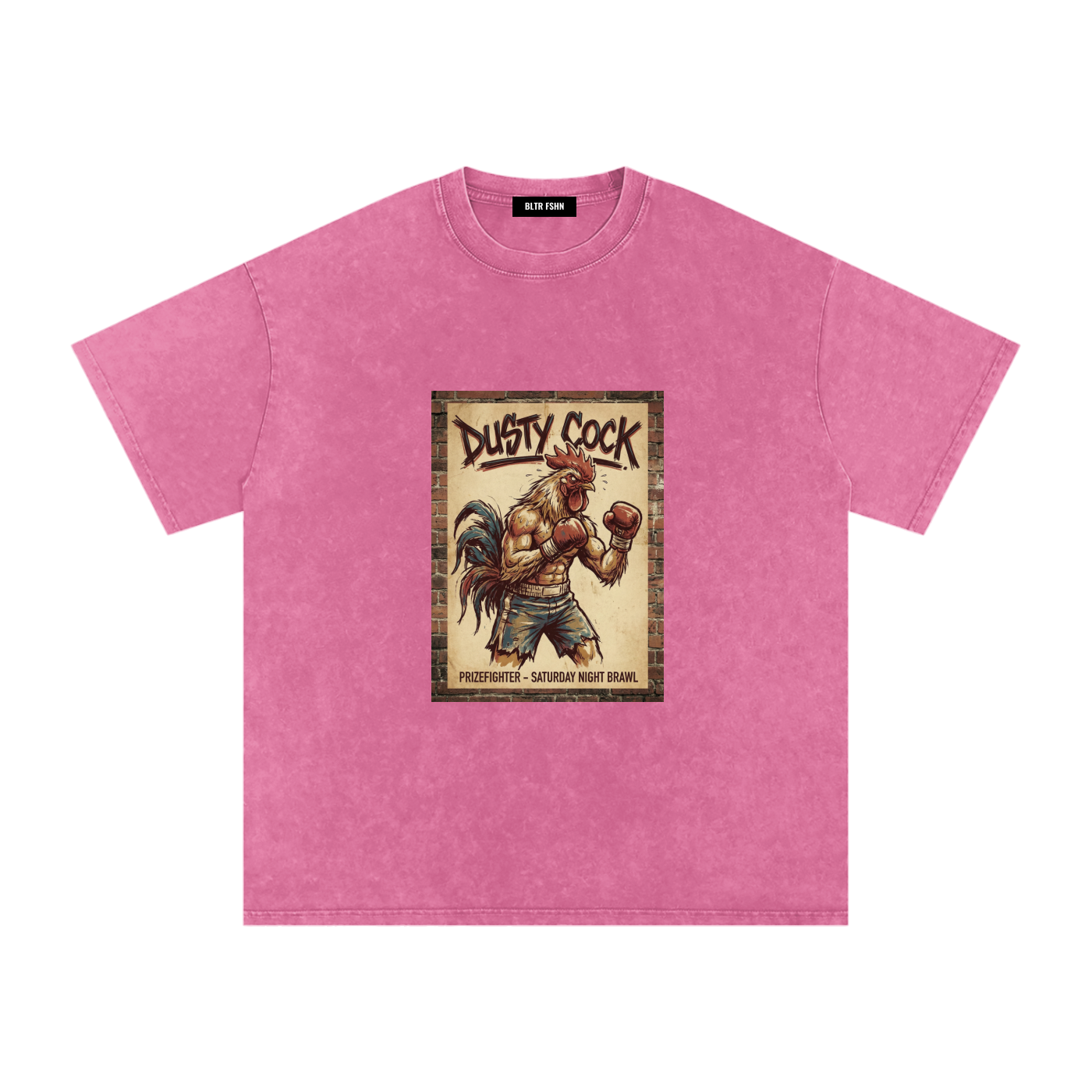 Snow Washed Oversized Cotton T-Shirt