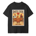 Dusty Cock “Angel & Devil on My Shoulders” Rooster Graphic Tee – 100% Cotton