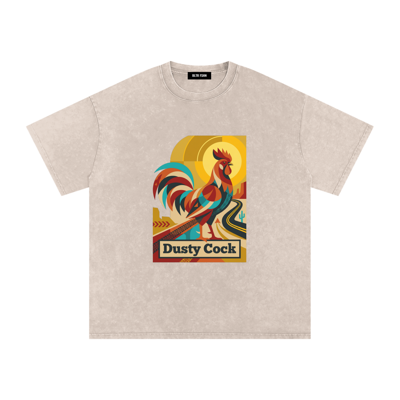 Snow Washed Oversized Cotton T-Shirt
