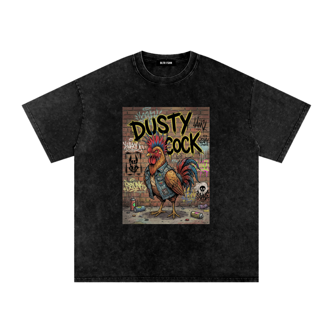 Snow Washed Oversized Cotton T-Shirt