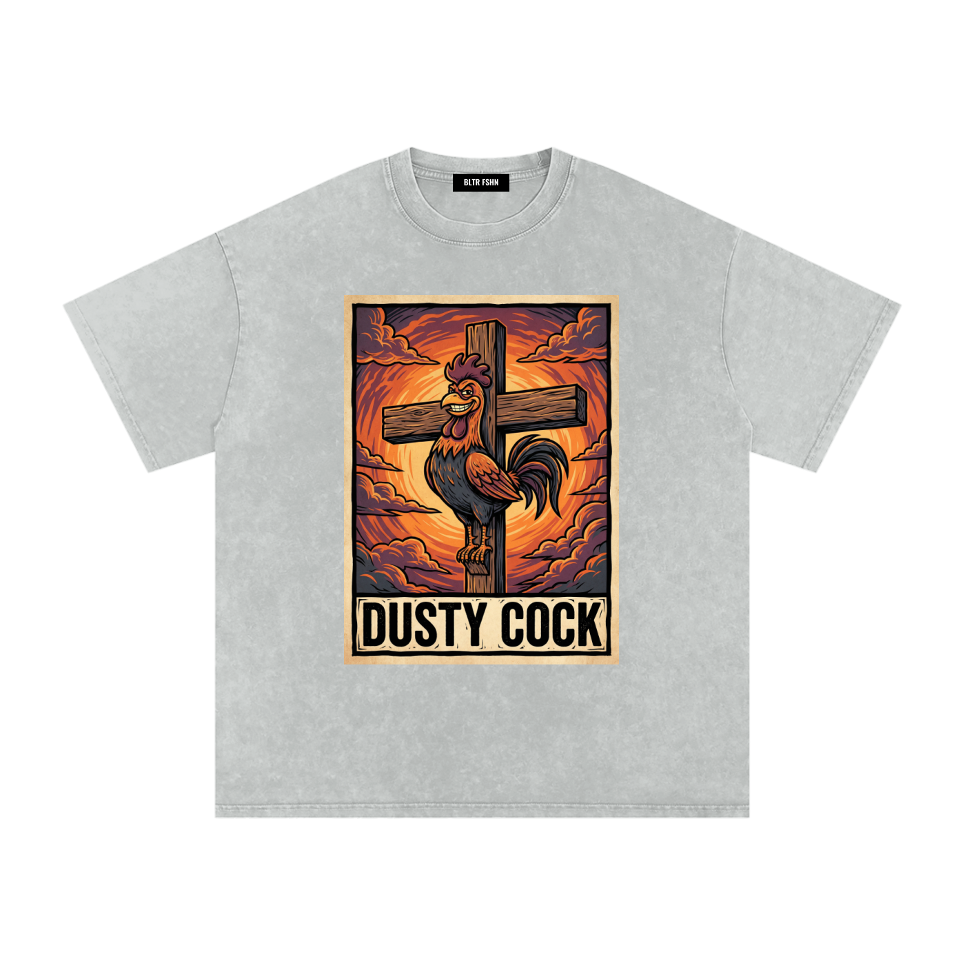 Snow Washed Oversized Cotton T-Shirt