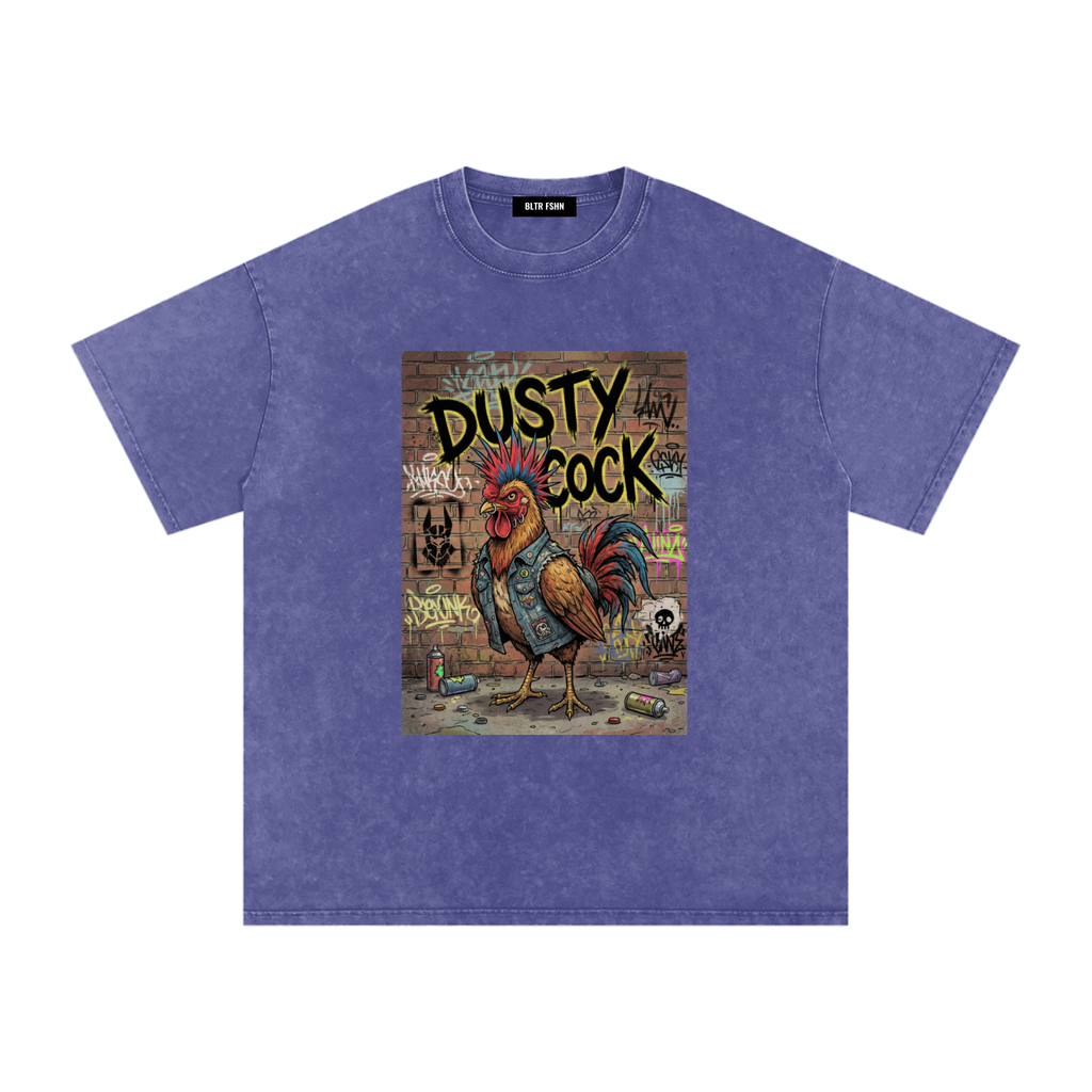 Snow Washed Oversized Cotton T-Shirt