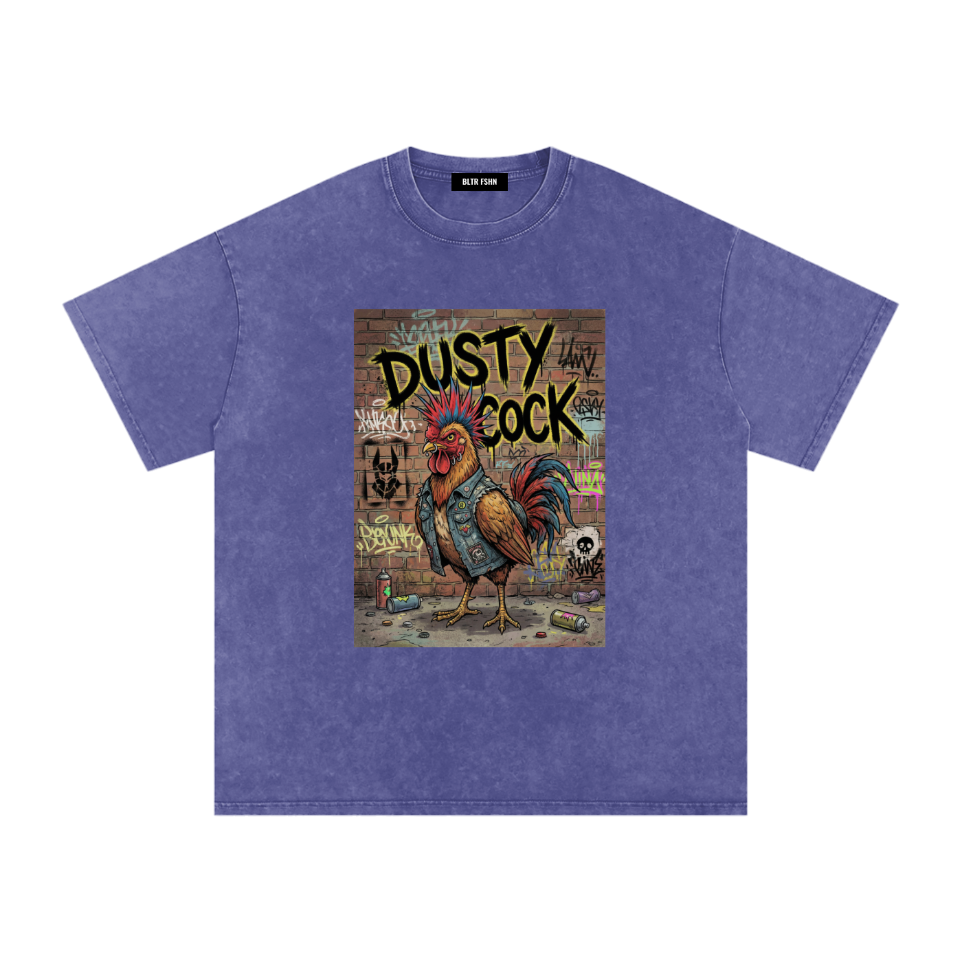 Snow Washed Oversized Cotton T-Shirt