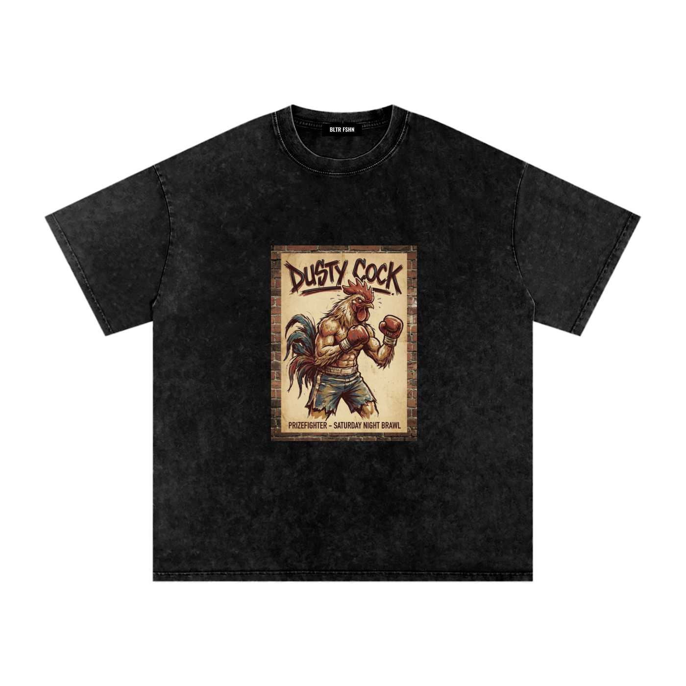 Snow Washed Oversized Cotton T-Shirt