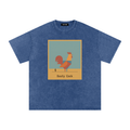 Desert Rooster Outlaw Graphic Tee – Heavyweight 100% Cotton, Vintage Wash