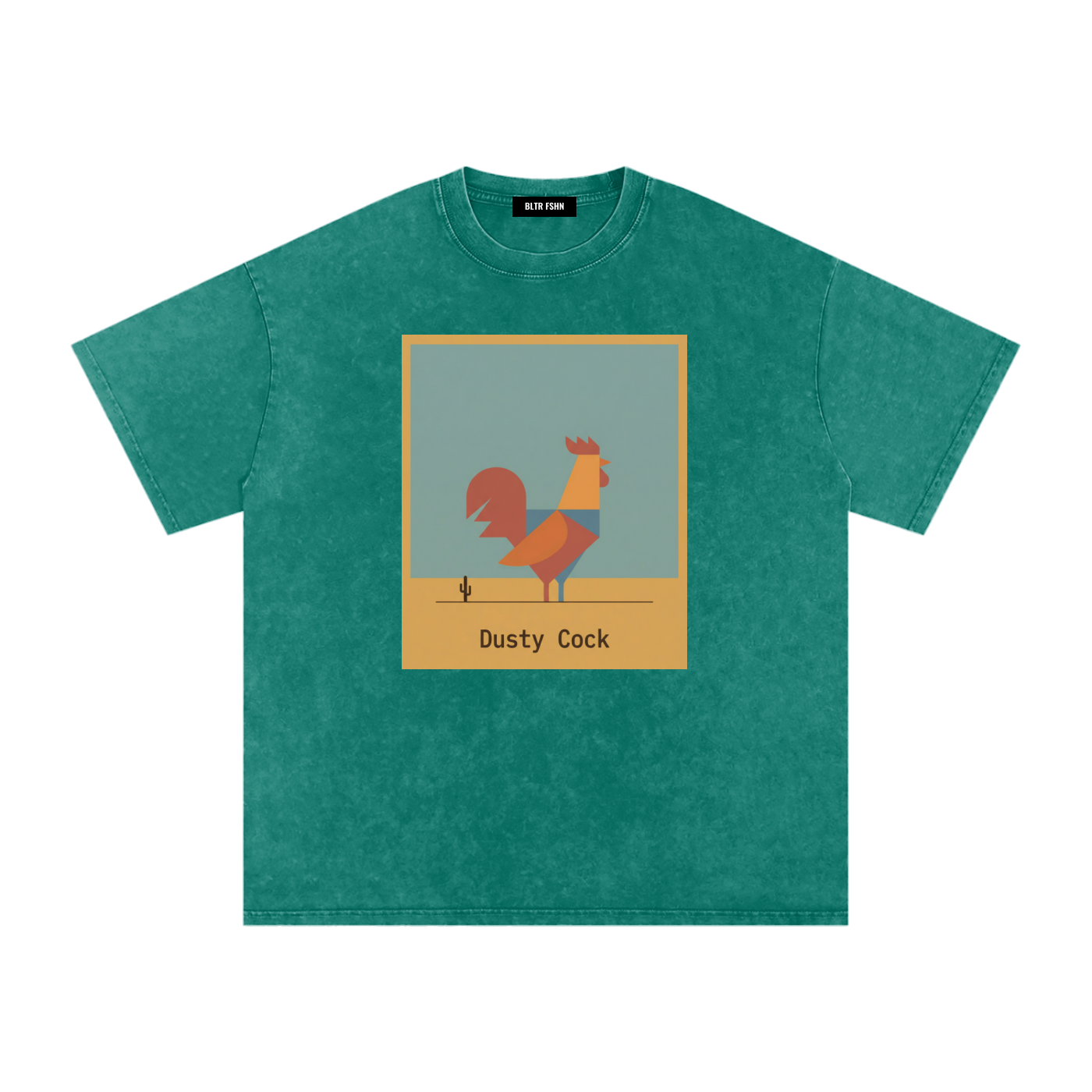 Desert Rooster Outlaw Graphic Tee – Heavyweight 100% Cotton, Vintage Wash