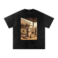 Dusty Cock, Desert Rooster Cowboy Graphic Tee – Heavyweight 100% Cotton, Vintage Wash