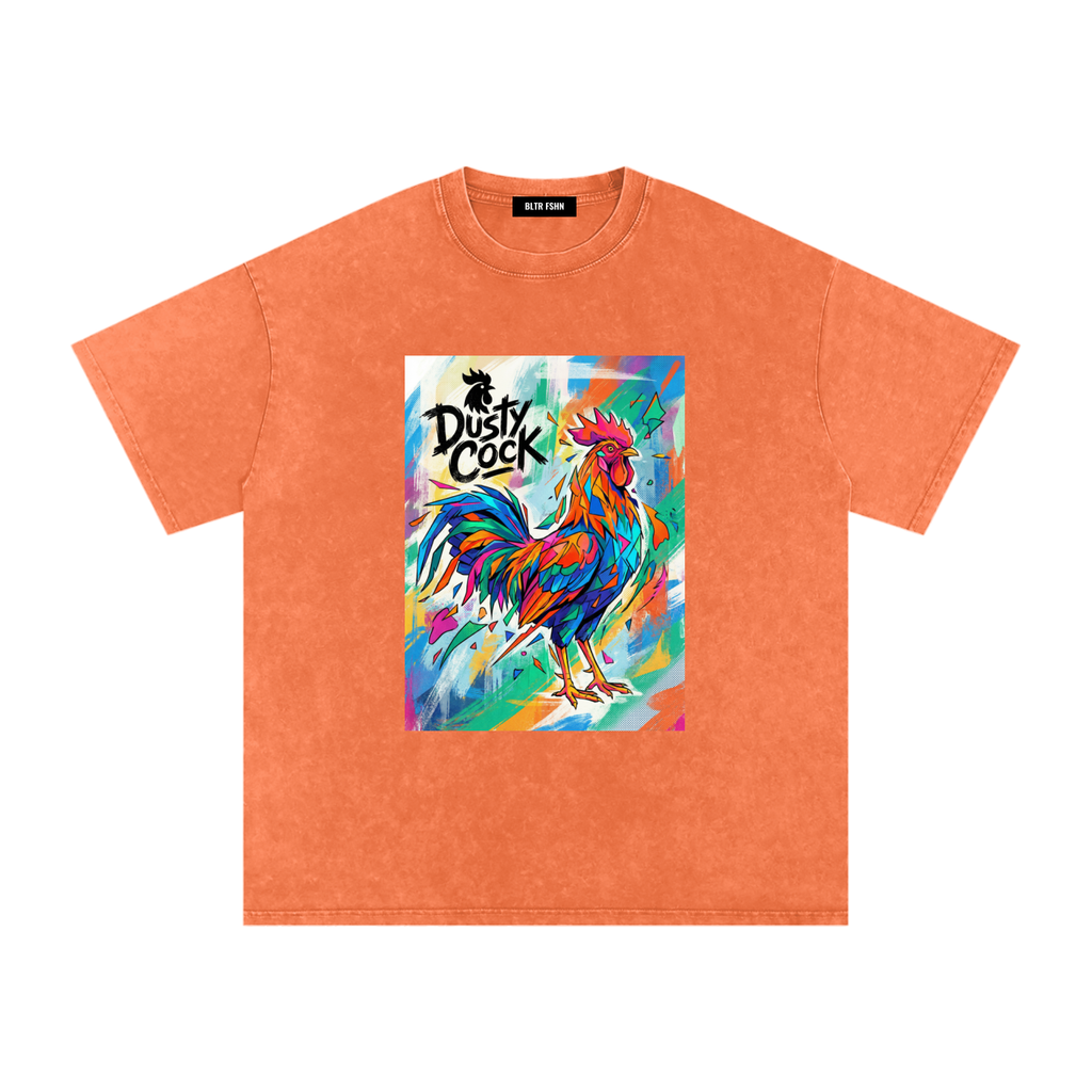 Snow Washed Oversized Cotton T-Shirt
