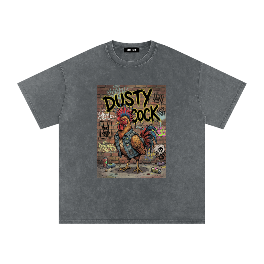 Snow Washed Oversized Cotton T-Shirt