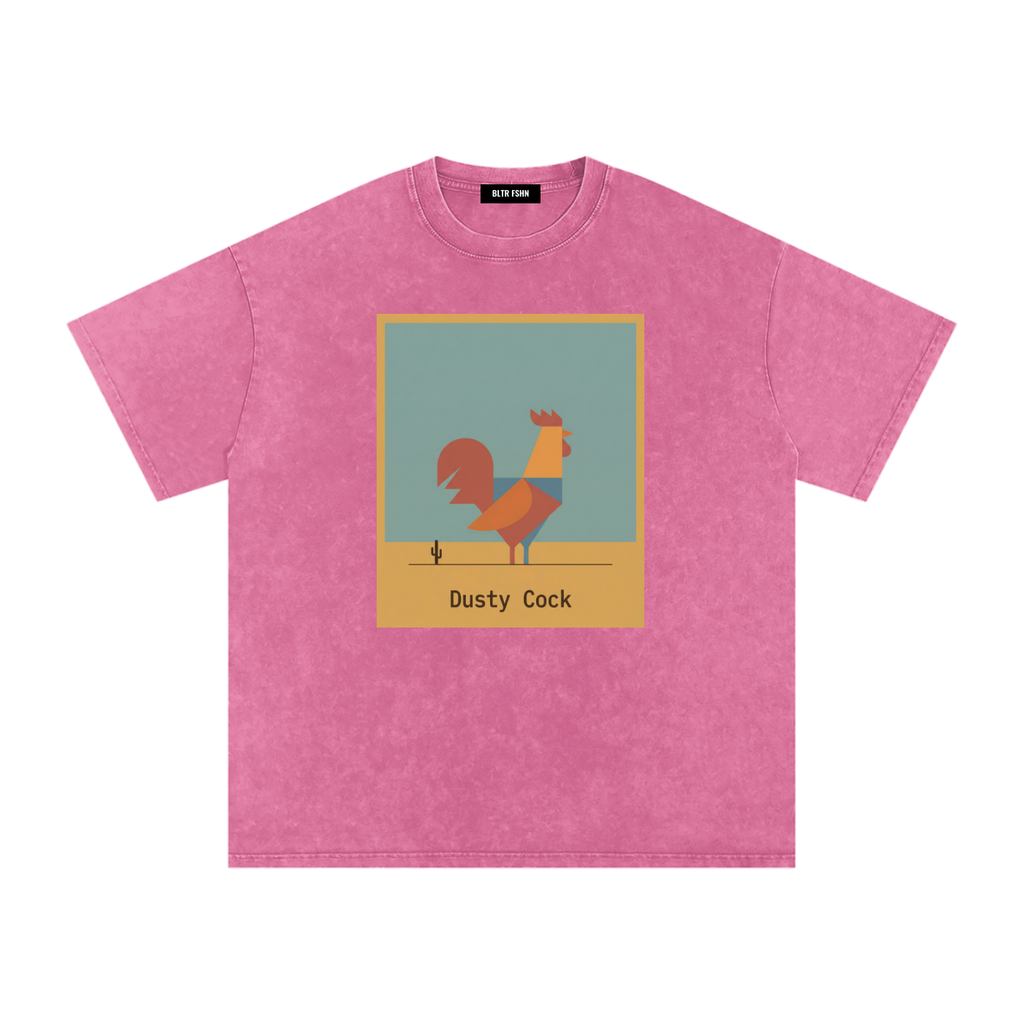 Desert Rooster Outlaw Graphic Tee – Heavyweight 100% Cotton, Vintage Wash