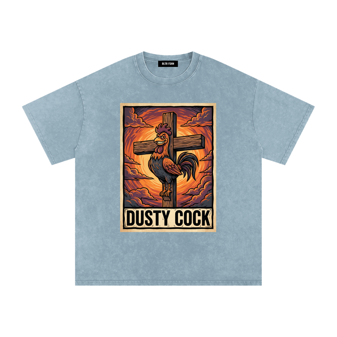 Snow Washed Oversized Cotton T-Shirt