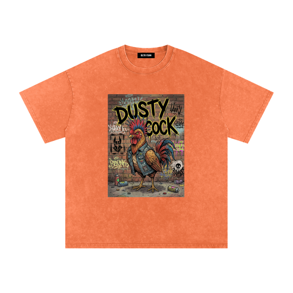 Snow Washed Oversized Cotton T-Shirt