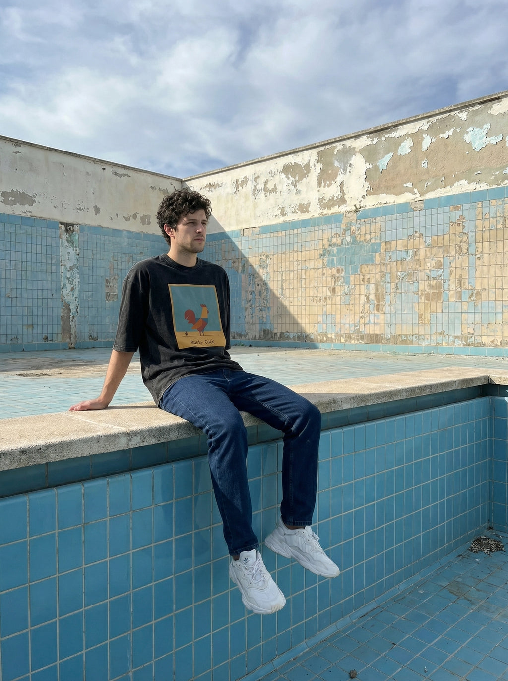 Desert Rooster Outlaw Graphic Tee – Heavyweight 100% Cotton, Vintage Wash