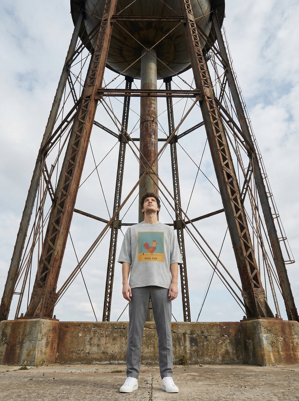 Desert Rooster Outlaw Graphic Tee – Heavyweight 100% Cotton, Vintage Wash