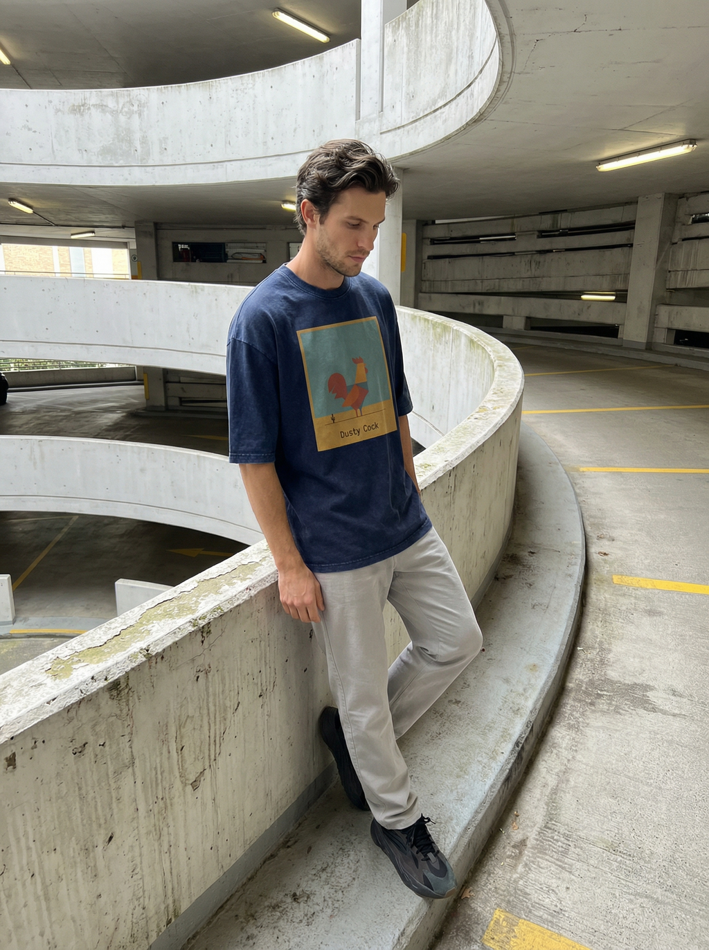 Desert Rooster Outlaw Graphic Tee – Heavyweight 100% Cotton, Vintage Wash