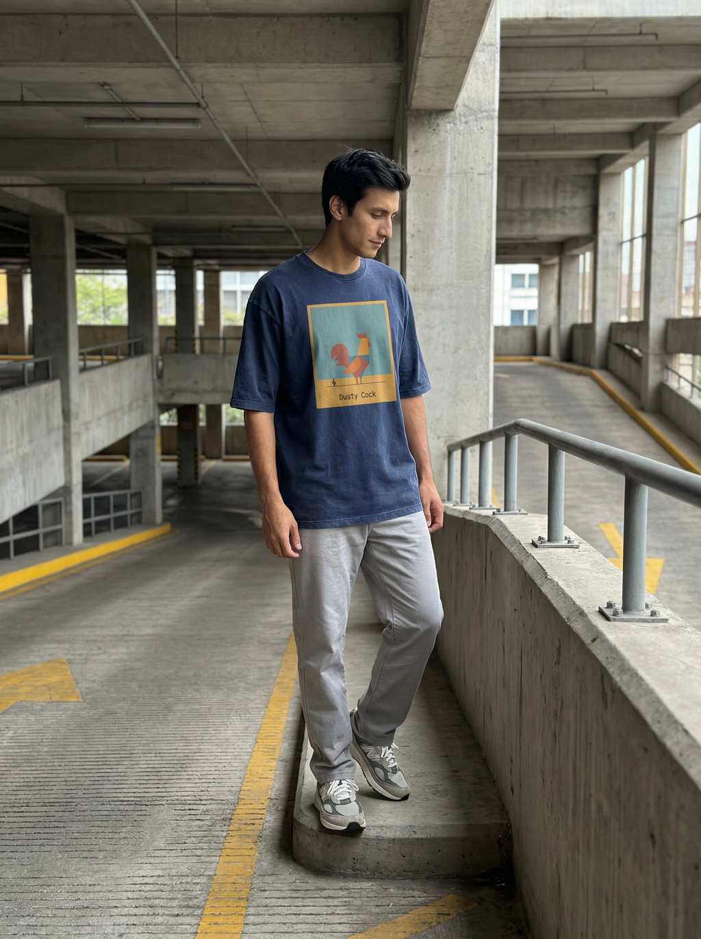 Desert Rooster Outlaw Graphic Tee – Heavyweight 100% Cotton, Vintage Wash