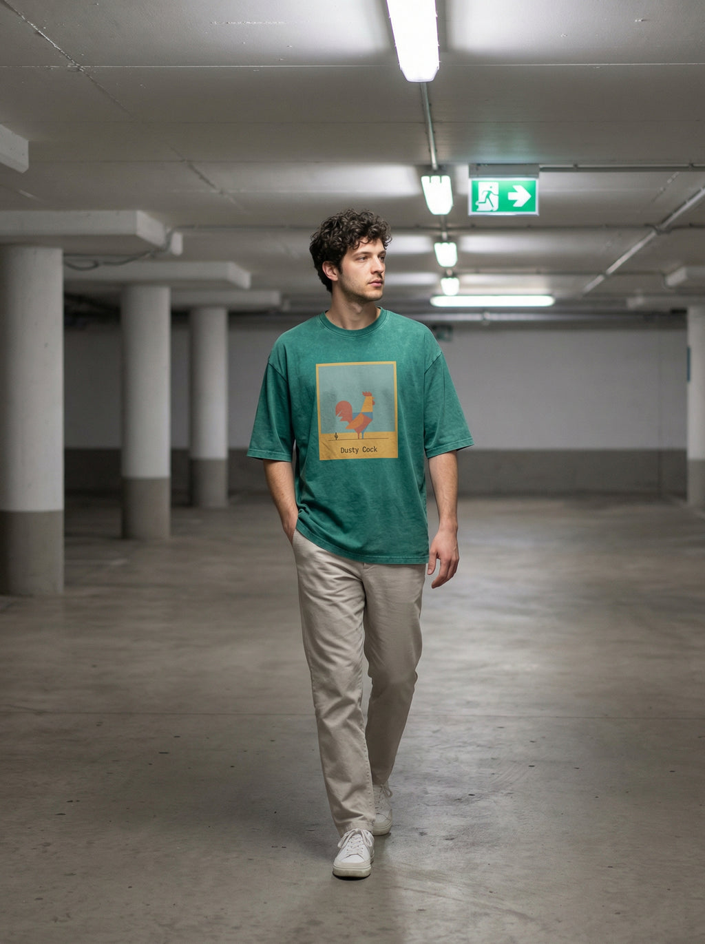 Desert Rooster Outlaw Graphic Tee – Heavyweight 100% Cotton, Vintage Wash