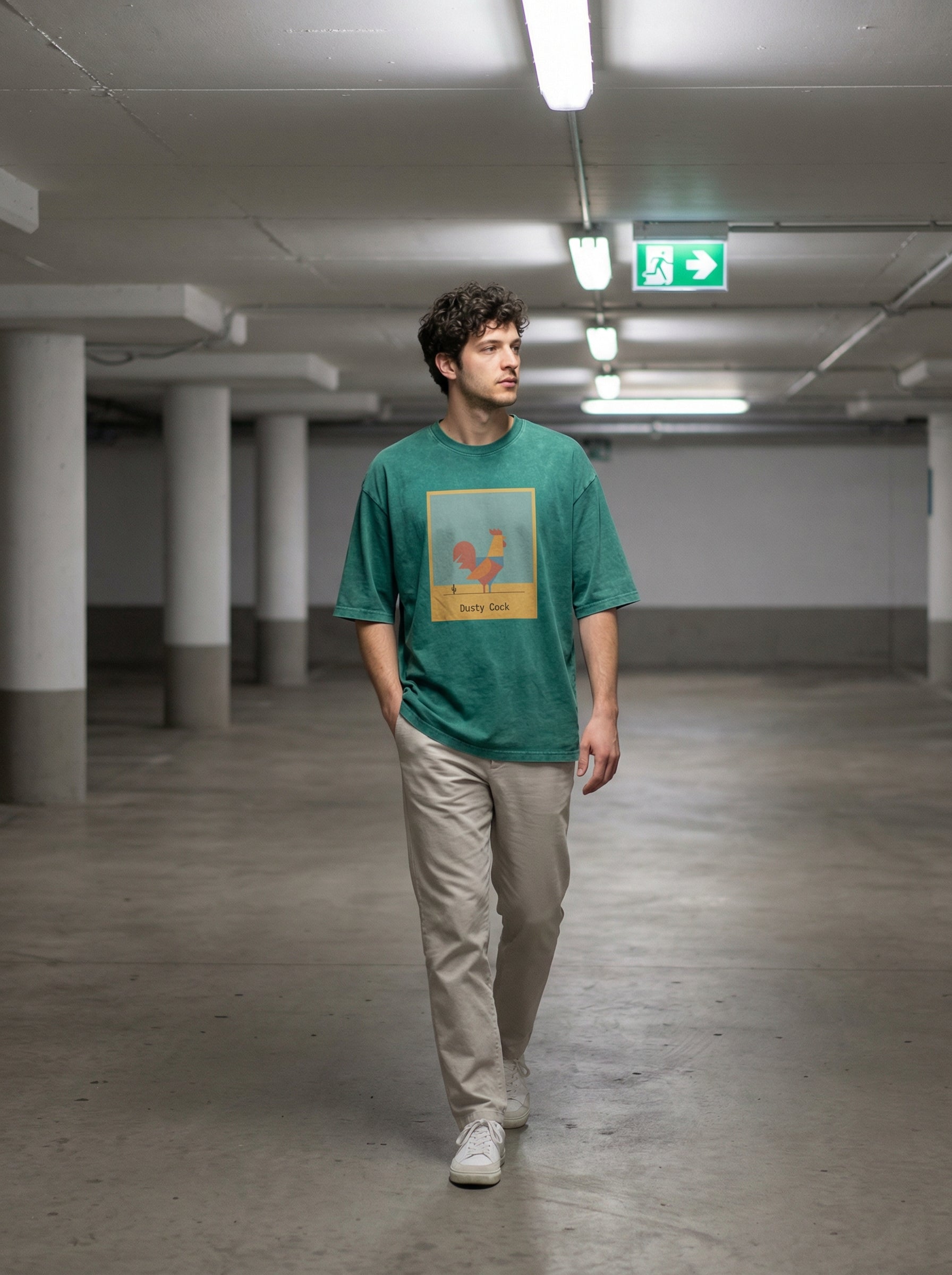 Desert Rooster Outlaw Graphic Tee – Heavyweight 100% Cotton, Vintage Wash